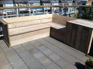 Terrasbank steigerhout